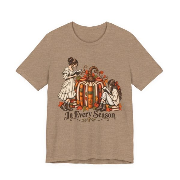 In Every Season Pumpkin & Book Graphic Tee