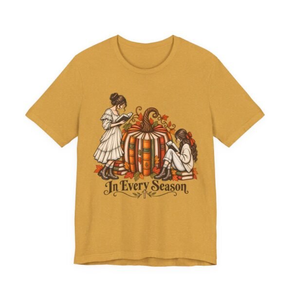 In Every Season Pumpkin & Book Graphic Tee